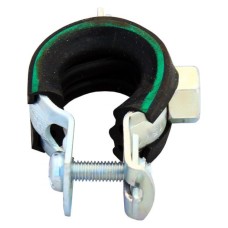 Хомут сантехнический крепежный трубный стальной оцинкованный с резиновой прокладкой Optimal Junior Mupro 23 мм