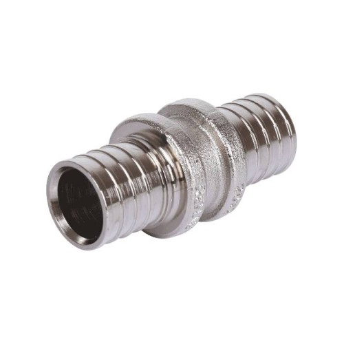 Муфта латунная для PE-X труб Дн 20 оцинкованная RAUTHERM S Rehau в Челябинске