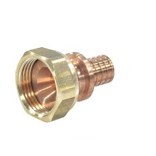 Соединитель латунный Дн 20-1/2" под конус с накидной гайкой РОС