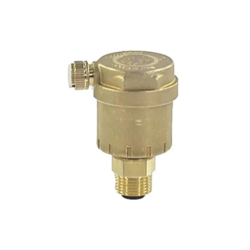 Воздухоотводчик автоматический латунный Ду-10 (3/8") Ру-14 НР (НАР) прямой с запорным клапаном Giacomini R88I в Челябинске