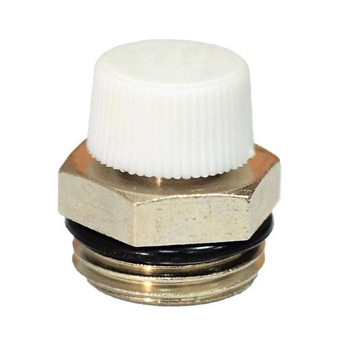 Кран Маевского ручной латунный Ду-15 (1/2") Ру-10 НР (НАР) с колпачком Ogint в Челябинске