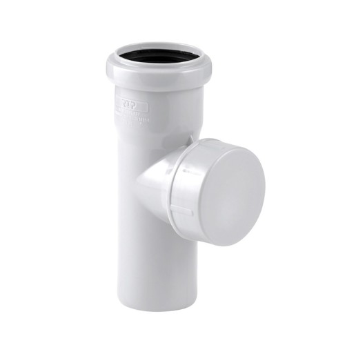 Ревизия канализационная PP-M с крышкой белая Дн 50 бесшумный б/нап в/к RTP (РосТурПласт) в Челябинске