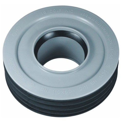 Переход канализационный PP-H внутренний серый Дн 110-75 б/нап для установки в раструб Ostendorf HT HTRI в Челябинске