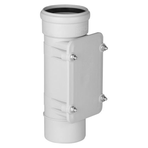 Ревизия канализационная PP-MD с крышкой Дн 90 (DN80) светло-серая бесшумный б/нап в/к Ostendorf Skolan dB SKRE в Челябинске