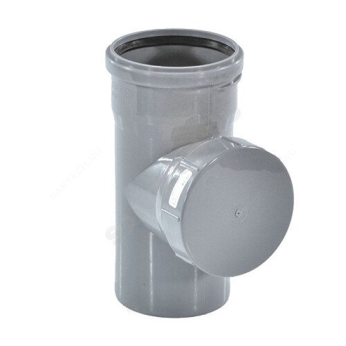 Ревизия канализационная PP-H с крышкой серая Дн 90 б/нап в/к Ostendorf HT HTRE в Челябинске