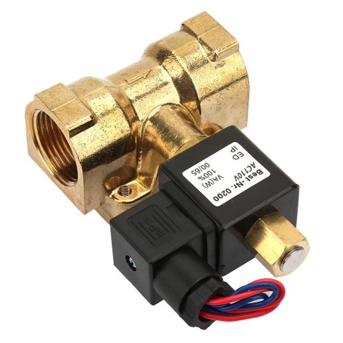 Клапан электромагнитный латунный открытый обратного действия с внутренней резьбой 1,6 МПа 40х118,55 мм 1 1/2" в Челябинске