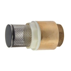 Клапан обратный латунный осевой приемный с сеткой с внутренней резьбой 1,6 МПа 50х135 мм