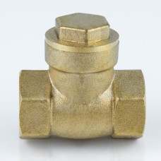 Клапан обратный латунный осевой пружинный с внутренней резьбой 1,6 МПа КОП Пензапромарматура 15 мм 1/2"