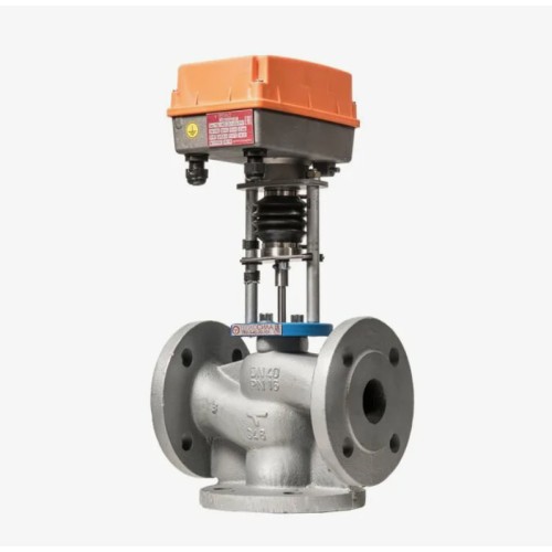 Клапан регулирующий чугуный смесительно-разделительный с электроприводом фланцевый 1,6 МПа TRV-3 Теплосила 40х200 мм в Челябинске