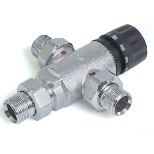 Клапан смесительный латунный термостатический с наружной резьбой-американкой 1,0 МПа TermoFar FAR 15 мм 1/2" в Челябинске