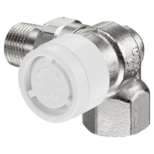 Клапан термостатический трехосевой правый Ду-15 (1/2") Ру-10 ВР-НР (ВН-НАР) серия AV9 Oventrop в Челябинске