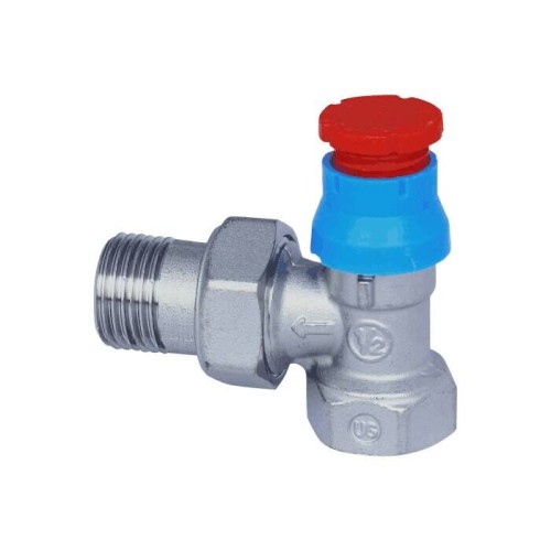 Клапан термостатический угловой Ду-15 Ру-10 ВР (ВН) с преднастройкой R401PTG Giacomini в Челябинске