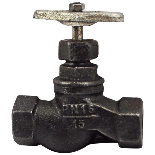 Клапан запорный чугунный с внутренней резьбой 1,6 МПа 15кч18п Китай 50х200 мм в Челябинске