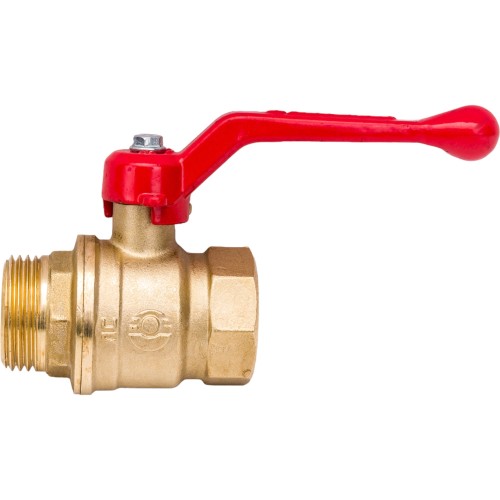 Кран запорный латунный полнопроходной с ручкой-рычагом ВР-НР Ру 40 BV.512 MVI 15 мм 1/2" в Челябинске