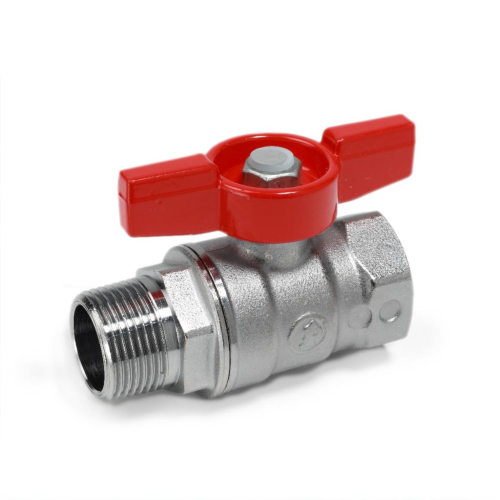 Кран запорный латунный полнопроходной с ручкой-бабочкой ВР-НР Ру 42 R914 Giacomini 15х67 мм 1/2" в Челябинске