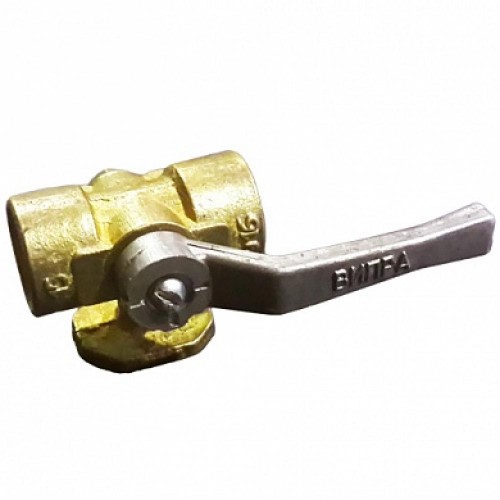 Кран латунный трехходовой стандартнопроходной для манометра с фланцем и ручкой ВР (ВН) Ру 16 Icma 15 мм 1/2" в Челябинске