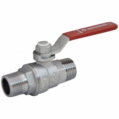 Кран запорный латунный полнопроходной с ручкой-рычагом НР Ру 42 R913L Giacomini 10х63 мм 3/8" в Челябинске