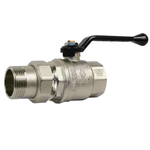 Кран запорный латунный полнопроходной с ручкой-рычагом ВР-НР Ру 64 Bugatti 305 Bugatti 15 мм 1/2" в Челябинске