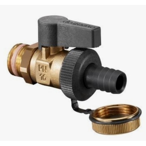 Кран запорный латунный полнопроходной с ручкой-рычагом НР-штуцер Ру 16 Optiflex KFE Oventrop 15 мм 1/2" в Челябинске