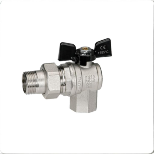 Кран шаровый латунный угловой полнопроходной с ручкой-бабочкой ВР-американка Ру 40 Bugatti 594 Bugatti 15 мм 1/2" в Челябинске