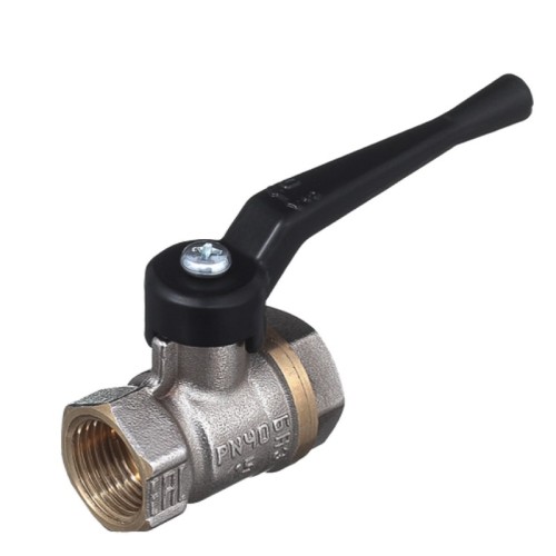 Кран запорный латунный угловой стандартнопроходной с ручкой-рычагом ВР-американка Ру 40 Pride LD 15 мм 1/2" в Челябинске