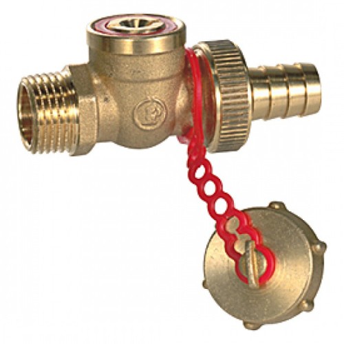 Кран шаровый латунный сливной стандартнопроходной со штуцером НР Ру 10 R608 Giacomini 15х78 мм 1/2" в Челябинске