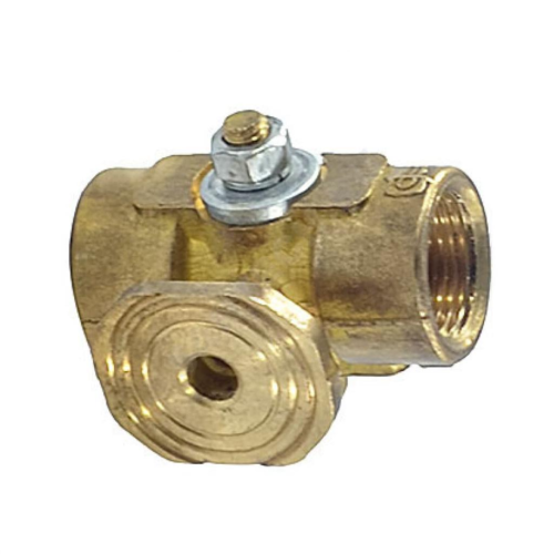 Кран латунный трехходовой стандартнопроходной для манометра с фланцем без ручки ВР (ВН) Ру 16 11Б18БК, КПТ ВИПРА 15 мм 1/2" в Челябинске