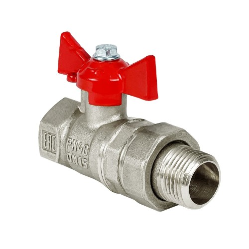 Кран запорный латунный полнопроходной с ручкой-бабочкой ВР-НР Ру 40 Ideal 093 Itap 20 мм 3/4" в Челябинске