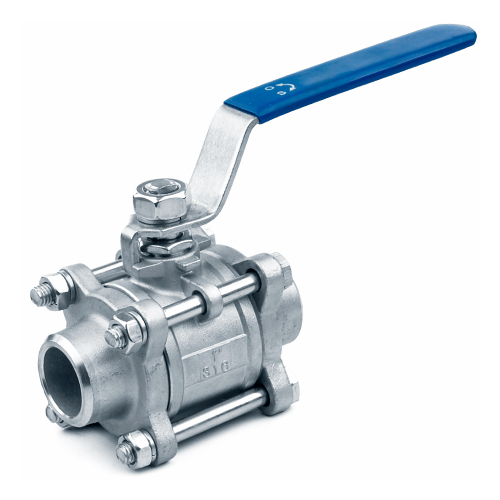 Кран запорный нержавеющий под приварку полнопроходной ручка-рычаг Ру 40 AISI 316 BV17 АДЛ 65 мм в Челябинске