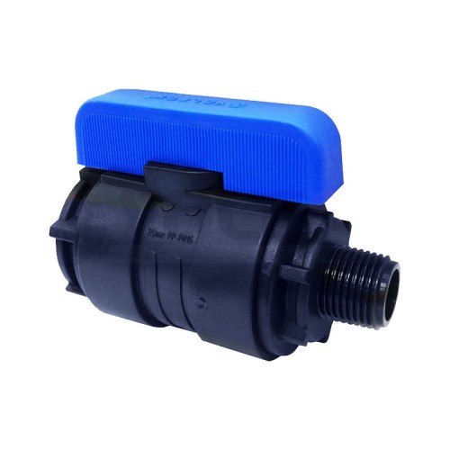 Компрессионный кран ПНД Ду-16 (1/2"-3/4") ВР-НР (ВН-НАР) VALFEX в Челябинске