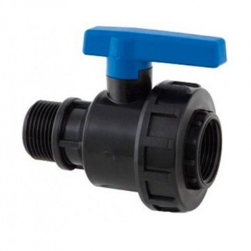 Компрессионный кран ПНД Дн 1/2"-1/2" ВР-НР (ВН-НАР) Ру-10 RTP (РосТурПласт) в Челябинске