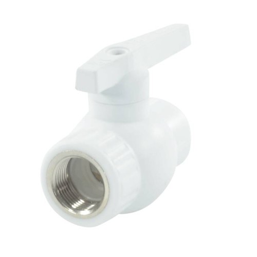 Кран полипропиленовый PP-R запорный прямой стандартнопроходной с внутренней пайкой ручка-рычаг Ру 25 RTP (РосТурПласт) 25 мм ГОСТ 32415-2013 в Челябинске