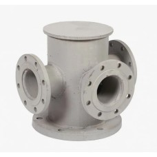 Крест с пожарной подставкой фланцевый ППКФ стальной Ду 250-200