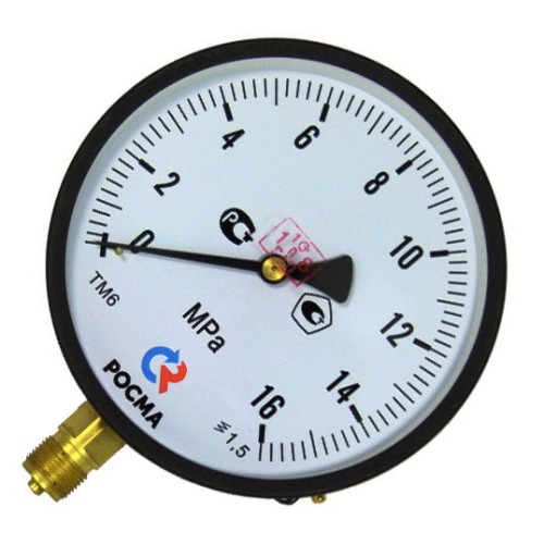 Манометр радиальный диаметр 100мм 0-10 кгс/см2 (0-1,0 МПа) М20х1,5 ТМ-510Р.00 Росма 00000006850 в Челябинске