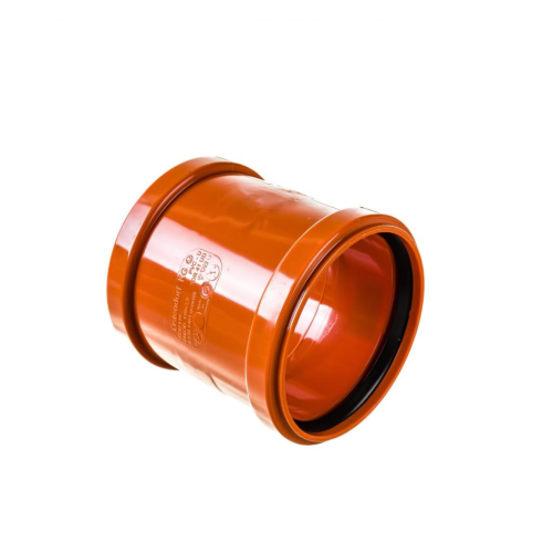 Муфта НПВХ (ПВХ) ремонтная Дн 160 коричневая безнапорная в/к Aquaviva в Челябинске