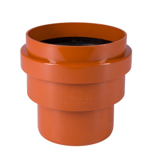 Переход НПВХ (ПВХ) Дн 315 коричневый безнапорный на гладкий конец керамической трубы Ostendorf KGUS в Челябинске