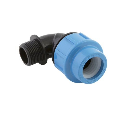 Отвод ПЭ компрессионный Дн 20-1/2" 90гр НР (НАР) Джилекс в Челябинске