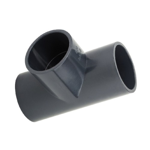 Тройник ПВХ клеевой Дн 63 90гр Ру-16 серый напорный Aquaviva в Челябинске