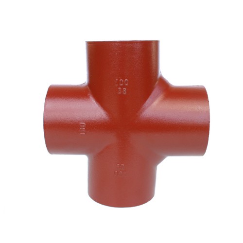 Крестовина чугунная SML Ду 100-100-100 88гр безраструбная Китай в Челябинске