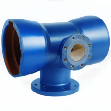 Тройник с пожарной подставкой раструб-фланец ППТРФ ВЧШГ с ЦПП Ду 500-100