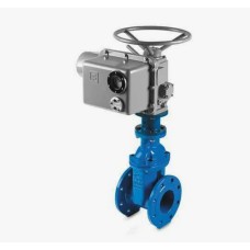 Задвижка чугунная фланцевая с электроприводом ГЗ-В.600/24 400В и обрезиненным клином Rushwork 115 500 мм