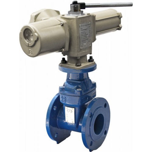 Задвижка чугунная с электроприводом ГЗ 380В и выдвижным шпинделем 30ч906бр 150х280 мм в Челябинске