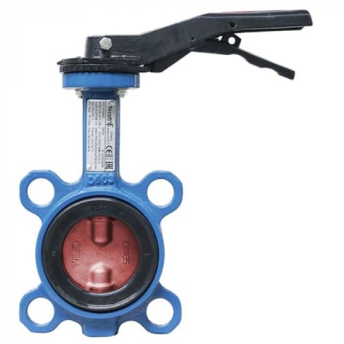Затвор ручной с чугунным диском и рукояткой фланцевый 1,6 МПа EPDM Benarmo 125х140 мм в Челябинске
