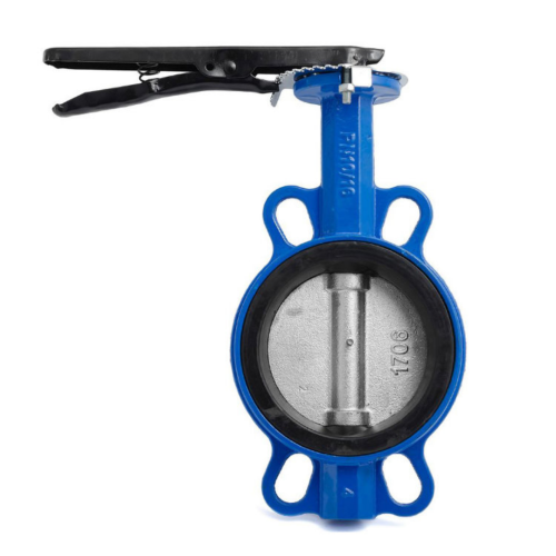 Затвор ручной со стальный диском и рукояткой межфланцевый 1,6 МПа EPDM VP5445S GGG50 Tecofi 80 мм в Челябинске