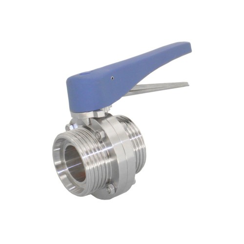 Затвор ручной с нержавеющий диском и рукояткой межфланцевый под приварку 0,8 МПа NK-DZwpEPDM NK 100х70 мм в Челябинске