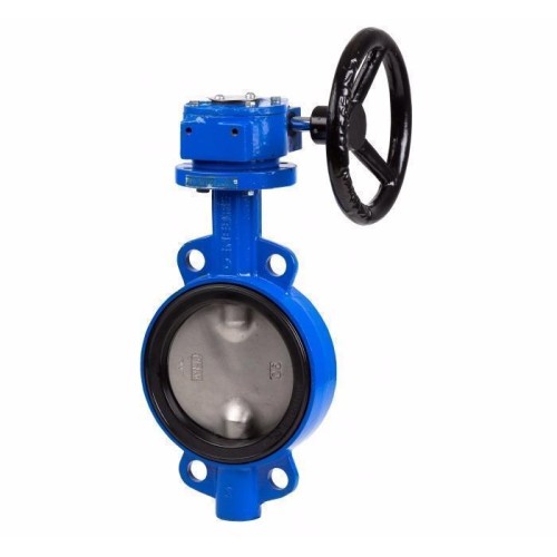 Затвор с нержавеющий диском и редуктором межфланцевый 1,0 МПа PTFE VP4449R GGG50 Tecofi 200 мм в Челябинске